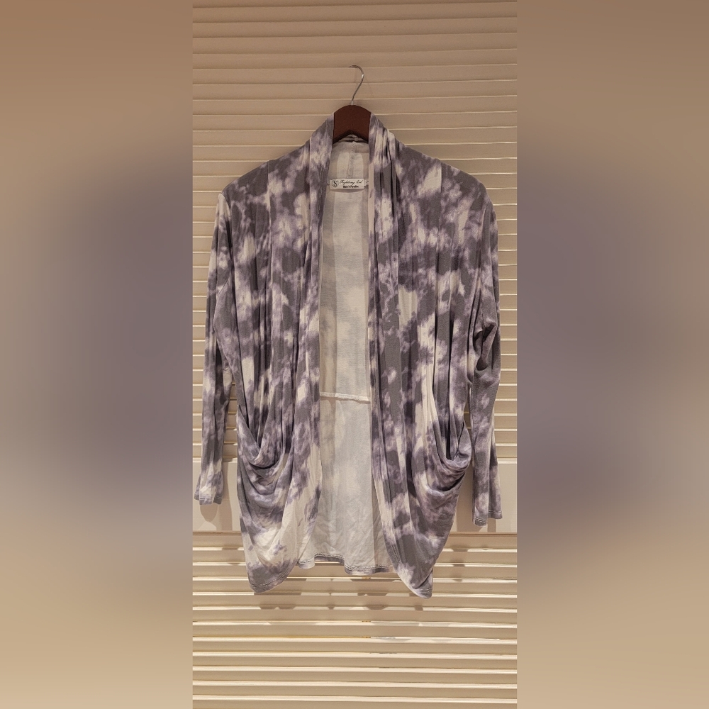 Fighting Eel Cardigan - tie dye print Sz. S